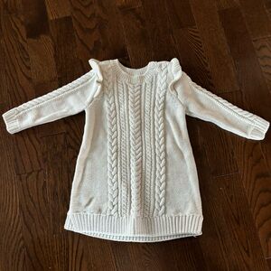 Baby Gap Winter White Cable Knit Dress